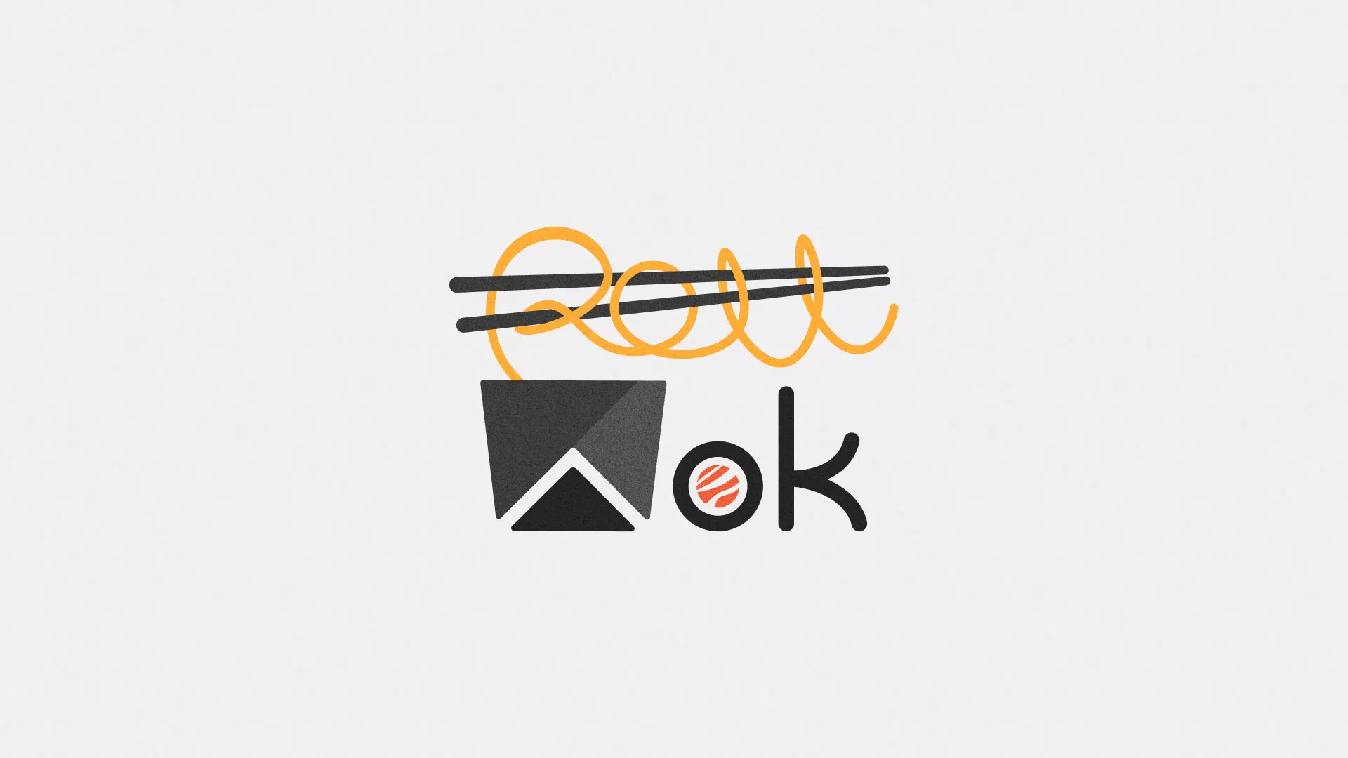 Разработка логотипа суши-бара «Roll Wok Club» в Буйнакске